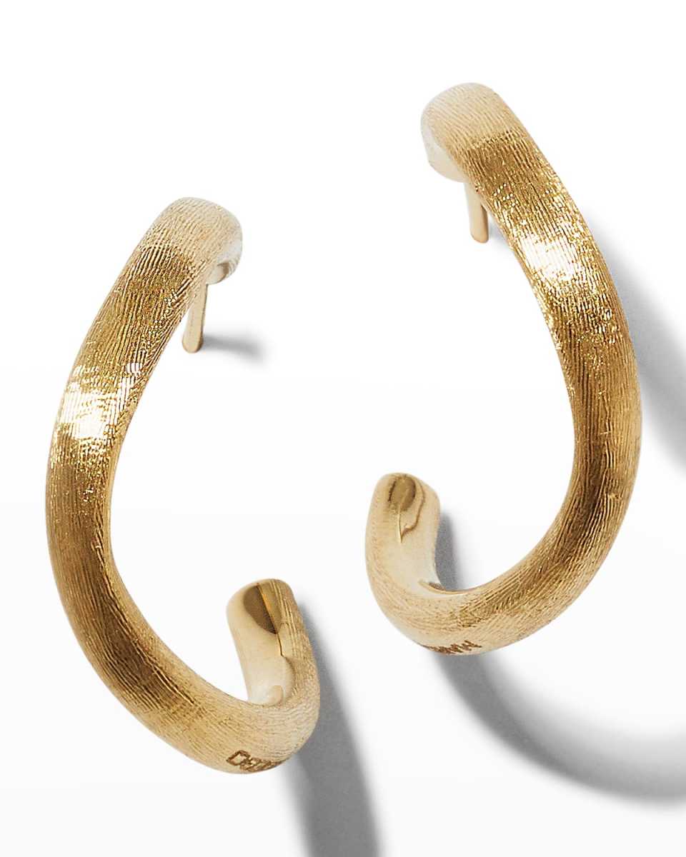 Jaipur 18k Yellow Gold Link 3mm Hoop Earrings